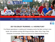 Tablet Screenshot of fun-races.com